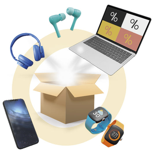 Caja Oferta hasta 4 artículos valorados HASTA EN 190€ (contiene electrónica)